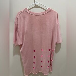 Ksubi pink oversized t shirt